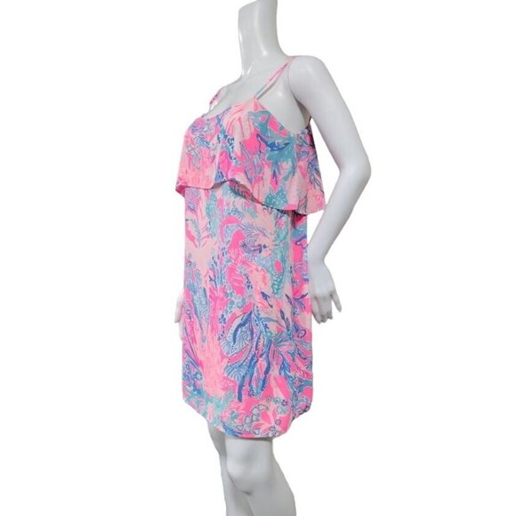 Lilly Pulitzer Whimsyfairy Summer Prairie Nautical Pascha Pink Twee Lexi Dress S - Picture 2 of 16